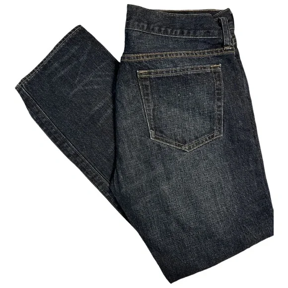 J.Crew Men’s 484 Blue Dark Wash Denim Jeans - Picture 3 of 5